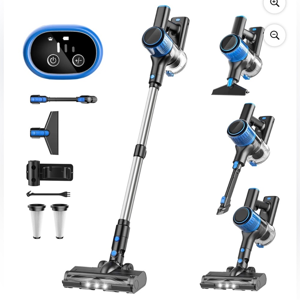 Cordless Vacuum Cleaner, 28Kpa 8 in 1 Lightweight Stick Vacuum, Blue